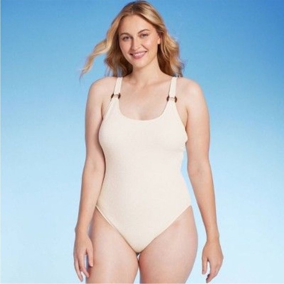 Shade & Shore Women’s pucker high leg one piece - Picture 3 of 11